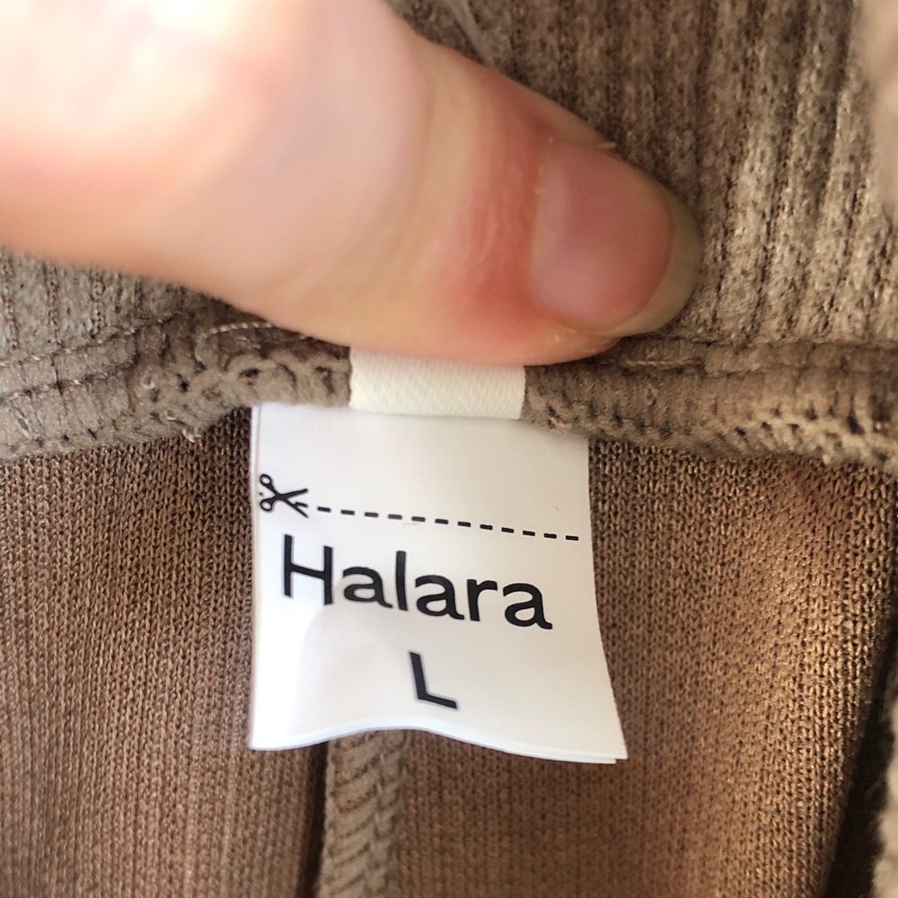 Halara Taupe Wide Leg Lounge Pants - Picture 6 of 6